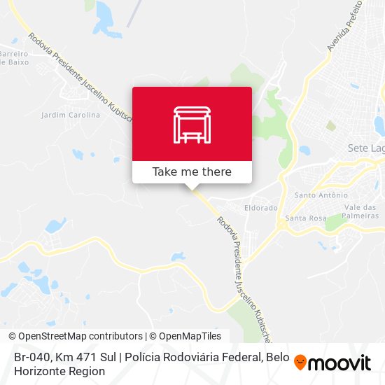 Mapa Br-040, Km 471 Sul | Polícia Rodoviária Federal