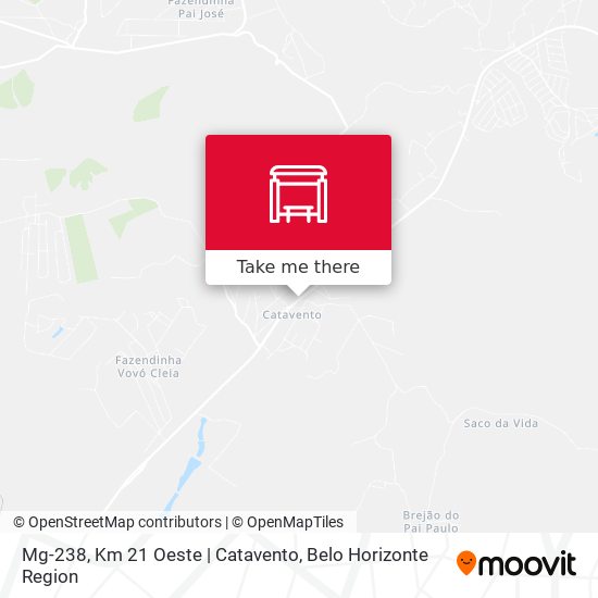 Mapa Mg-238, Km 21 Oeste | Catavento