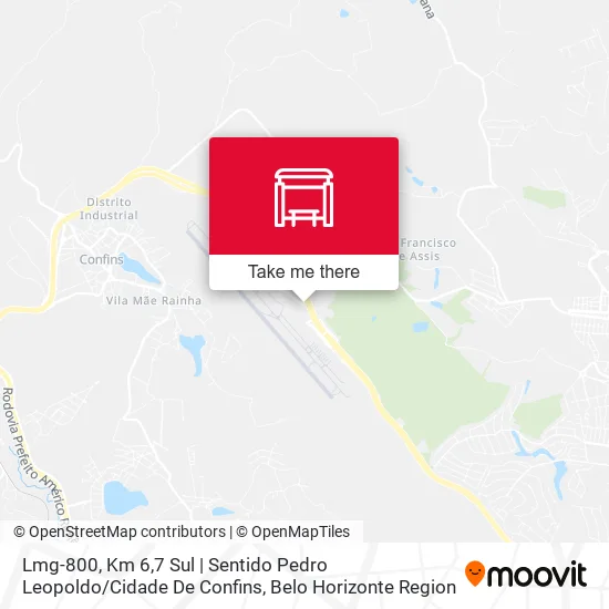 Lmg-800, Km 6,7 Sul | Sentido Pedro Leopoldo / Cidade De Confins map