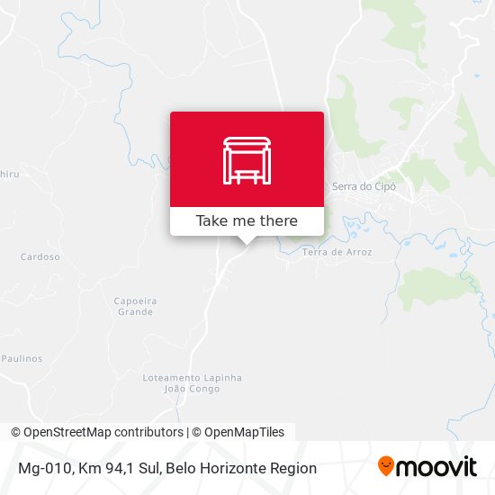 Mg-010, Km 94,1 Sul map