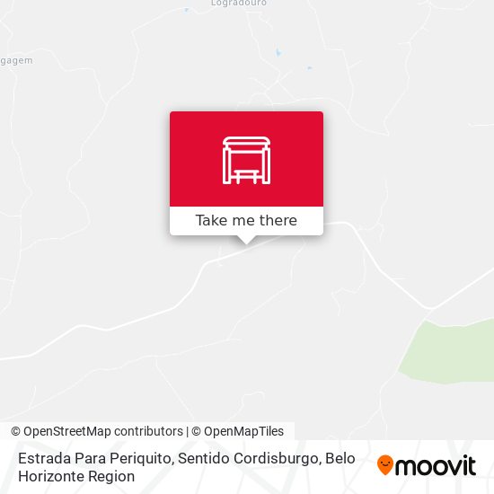 Estrada Para Periquito, Sentido Cordisburgo map