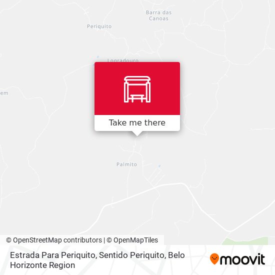 Estrada Para Periquito, Sentido Periquito map