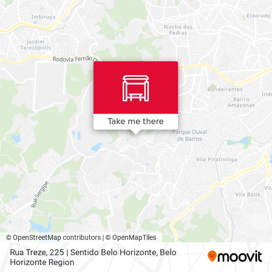 Rua Treze, 225 | Sentido Belo Horizonte map