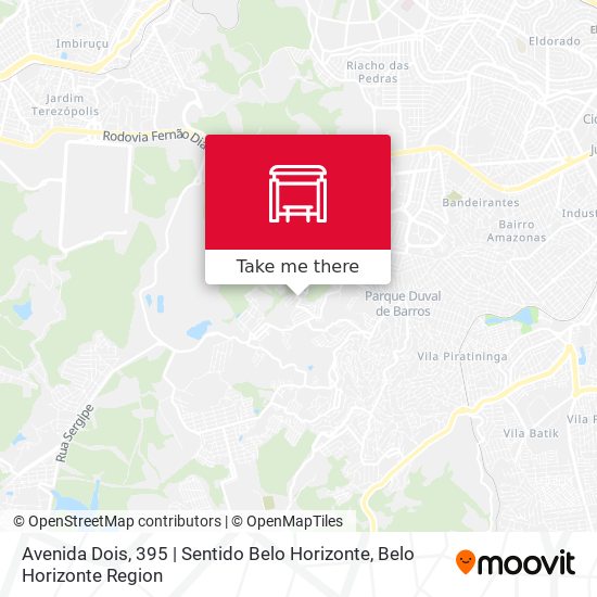 Avenida Dois, 395 | Sentido Belo Horizonte map