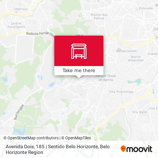 Avenida Dois, 185 | Sentido Belo Horizonte map