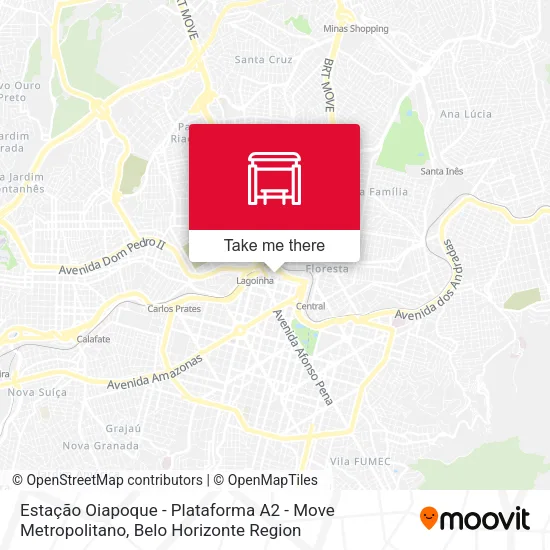 Estação Oiapoque - Plataforma A2 - Move Metropolitano map