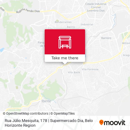 Mapa Rua Júlio Mesquita, 178 | Supermercado Dia