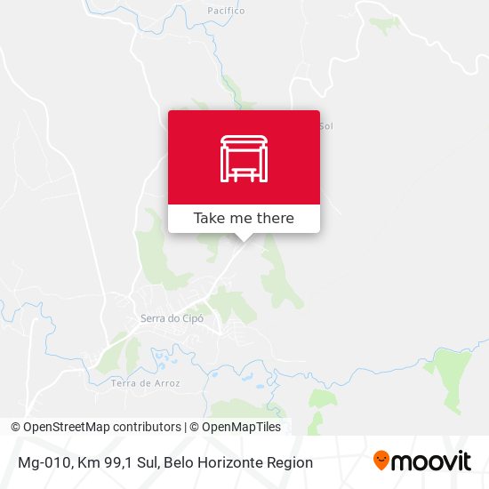 Mg-010, Km 99,1 Sul map