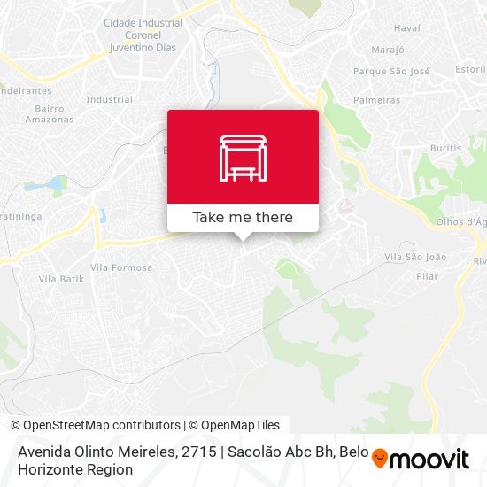 Mapa Avenida Olinto Meireles, 2715 | Sacolão Abc Bh