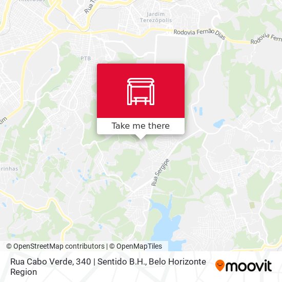 Rua Cabo Verde, 340 | Sentido B.H. map