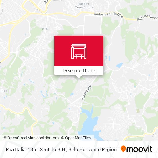 Rua Itália, 136 | Sentido B.H. map