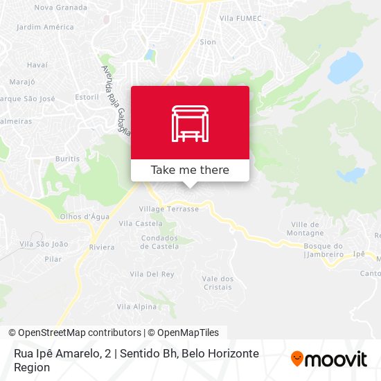 Rua Ipê Amarelo, 2 | Sentido Bh map