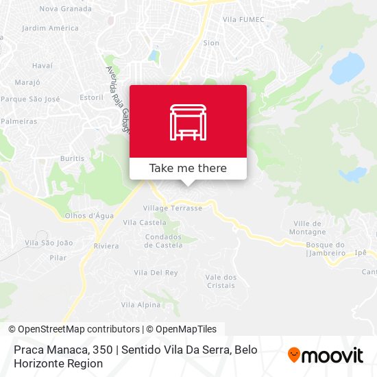 Praca Manaca, 350 | Sentido Vila Da Serra map