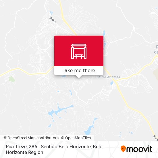 Rua Treze, 286 | Sentido Belo Horizonte map