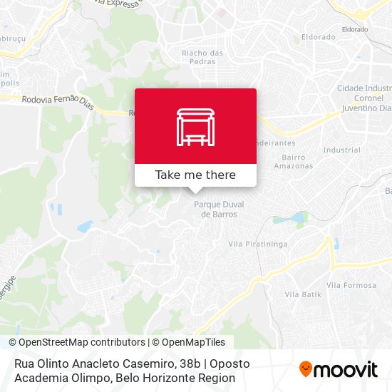 Mapa Rua Olinto Anacleto Casemiro, 38b | Oposto Academia Olimpo