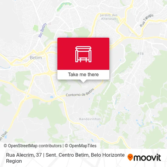 Rua Alecrim, 37 | Sent. Centro Betim map