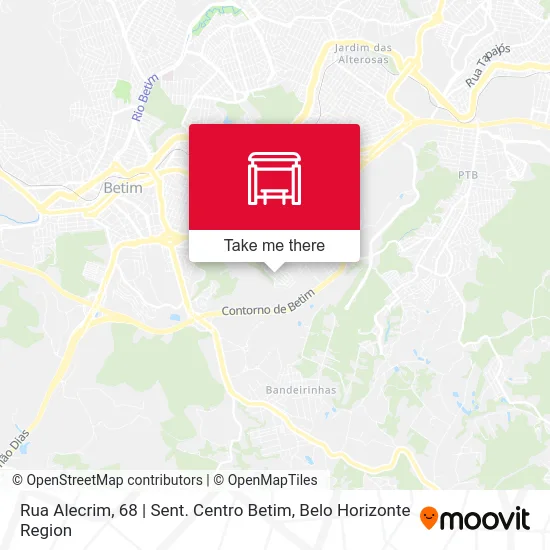 Rua Alecrim, 68 | Sent. Centro Betim map