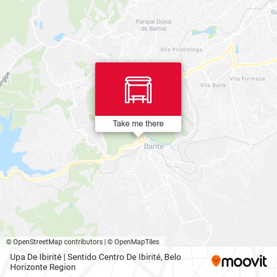 Mapa Upa De Ibirité | Sentido Centro De Ibirité