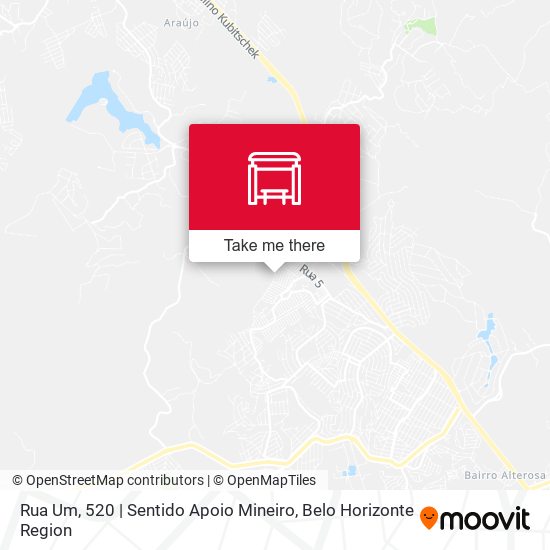 Rua Um, 520 | Sentido Apoio Mineiro map