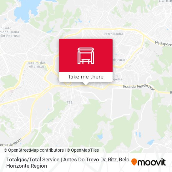 Mapa Totalgás / Total Service | Antes Do Trevo Da Ritz