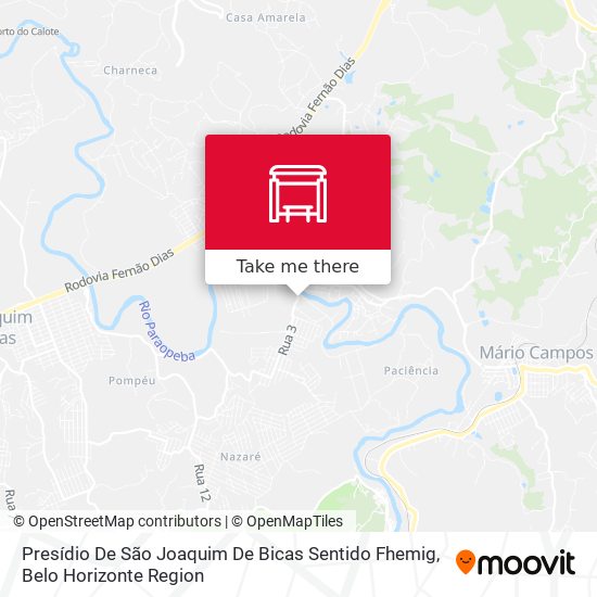 Presídio De São Joaquim De Bicas Sentido Fhemig map