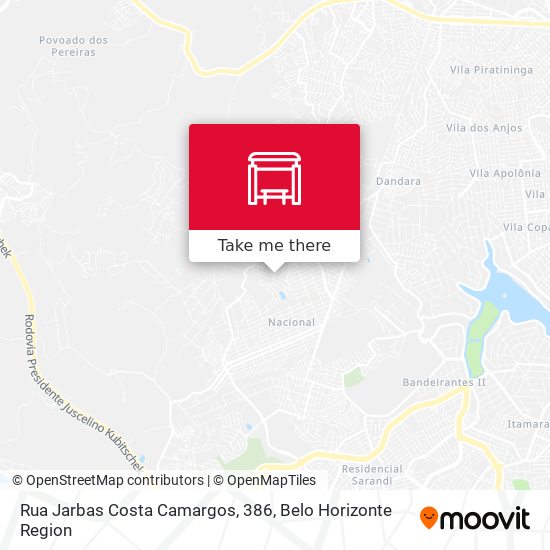 Rua Jarbas Costa Camargos, 386 map