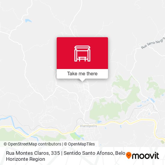 Rua Montes Claros, 335 | Sentido Santo Afonso map