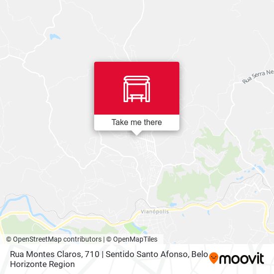 Rua Montes Claros, 710 | Sentido Santo Afonso map