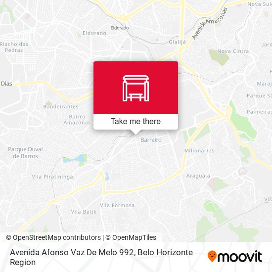 Mapa Avenida Afonso Vaz De Melo 992