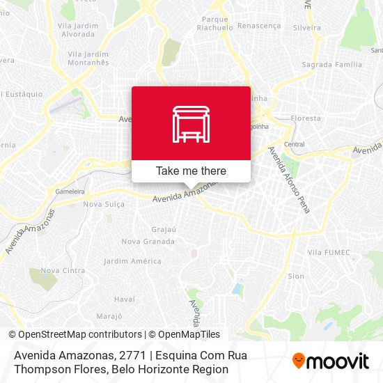 Mapa Avenida Amazonas, 2771 | Esquina Com Rua Thompson Flores