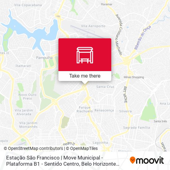 Estação São Francisco | Move Municipal - Plataforma B1 - Sentido Centro map