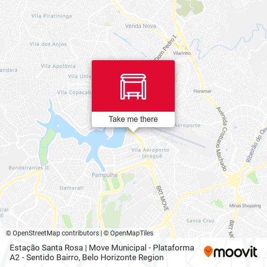 Estação Santa Rosa | Move Municipal - Plataforma A2 - Sentido Bairro map