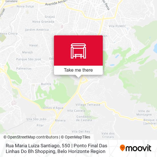 Rua Maria Luiza Santiago, 550 | Ponto Final Das Linhas Do Bh Shopping map