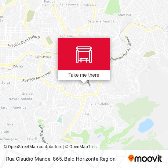 Mapa Rua Claudio Manoel 865