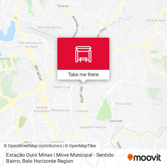 Estação Ouro Minas | Move Municipal - Sentido Bairro map