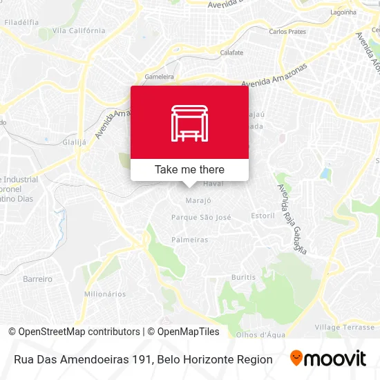 Rua Das Amendoeiras 191 map