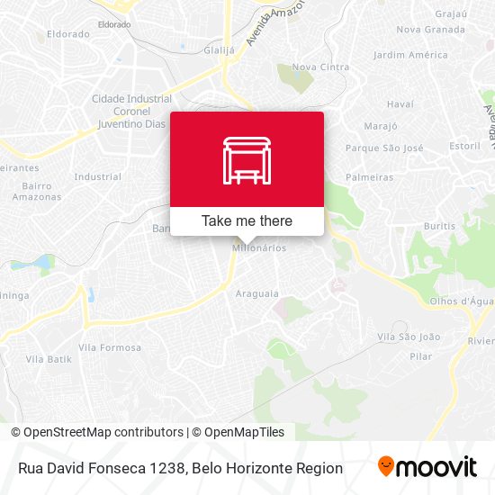 Rua David Fonseca 1238 map
