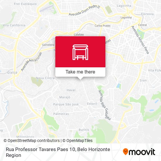 Mapa Rua Professor Tavares Paes 10