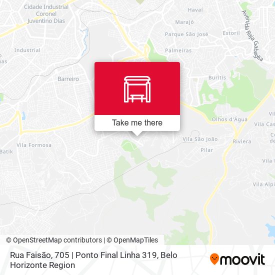 Rua Faisão, 705 | Ponto Final Linha 319 map