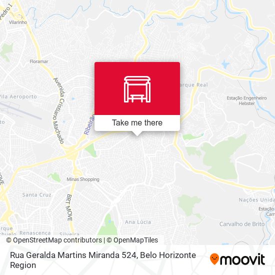 Mapa Rua Geralda Martins Miranda 524