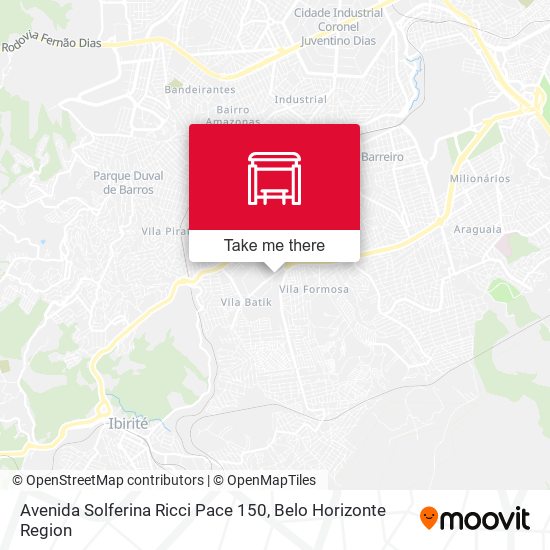 Avenida Solferina Ricci Pace 150 map
