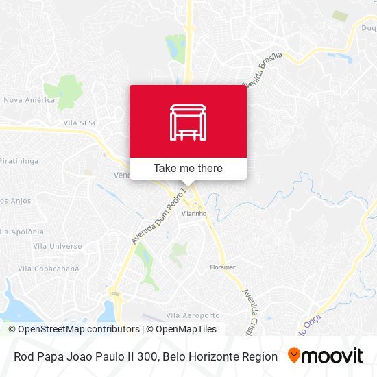 Rod Papa Joao Paulo II 300 map