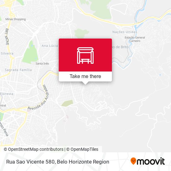 Rua Sao Vicente 580 map