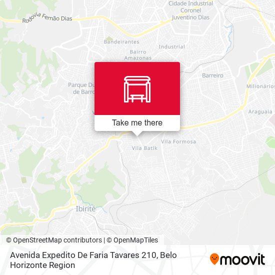 Avenida Expedito De Faria Tavares 210 map