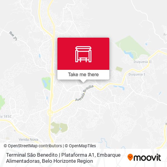 Terminal São Benedito | Plataforma A1, Embarque Alimentadoras map