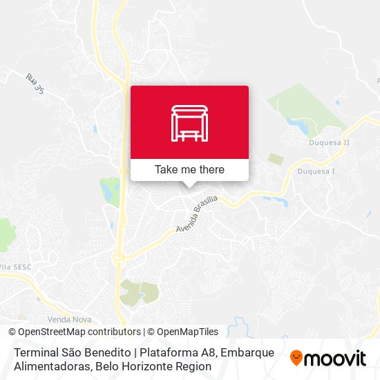 Terminal São Benedito | Plataforma A8, Embarque Alimentadoras map