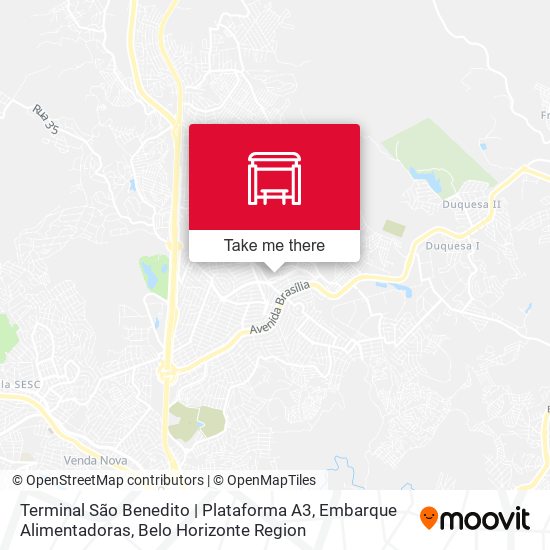 Terminal São Benedito | Plataforma A3, Embarque Alimentadoras map
