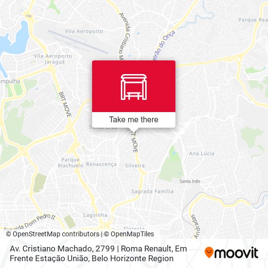 Mapa Av. Cristiano Machado, 2799 | Roma Renault, Em Frente Estação União