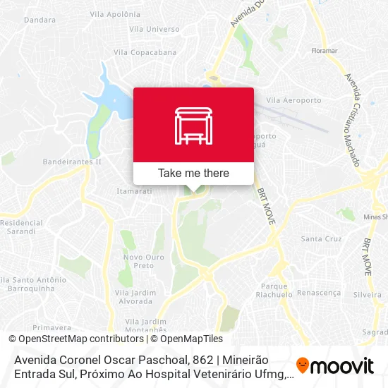 Avenida Coronel Oscar Paschoal, 862 | Mineirão Entrada Sul, Próximo Ao Hospital Vetenirário Ufmg map