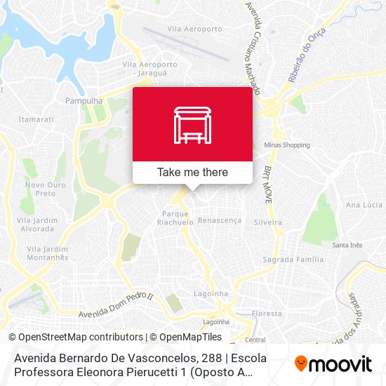 Mapa Avenida Bernardo De Vasconcelos, 288 | Escola Professora Eleonora Pierucetti 1 (Oposto A Localiza)